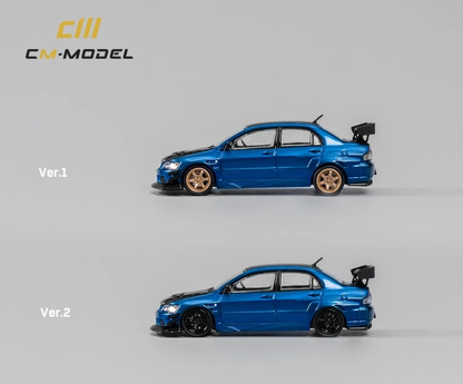 CM Model Mitsubishi Lancer Evolution IX 1:64 Diecast - Metallic Blue - JDM Collectible