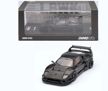 INNO64 Liberty Walk Ferrari F40 1:64 Diecast - Full Carbon Fiber - Hypercar Icon
