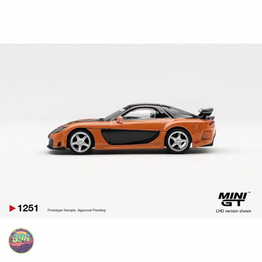 [PRE ORDER, BLISTER] Mini GT - Mazda RX-7 Veilside Fortune Fast and Furious Orange – 1:64 Mini GT Diecast Model