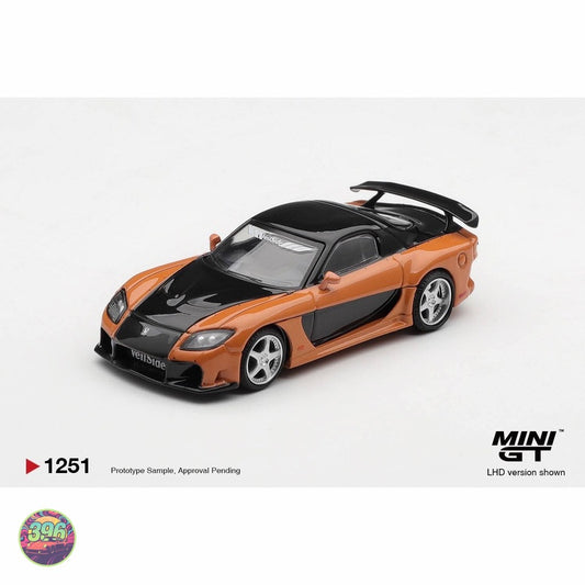 [PRE ORDER, BLISTER] Mini GT - Mazda RX-7 Veilside Fortune Fast and Furious Orange – 1:64 Mini GT Diecast Model