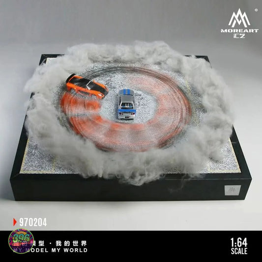 MoreArt - Car Drift Turntable Scene 01 Version (Model #970204) – 1:64 MoreArt Diorama Display