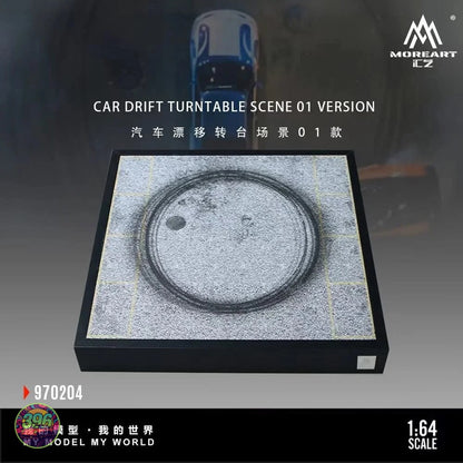 MoreArt - Car Drift Turntable Scene 01 Version (Model #970204) – 1:64 MoreArt Diorama Display