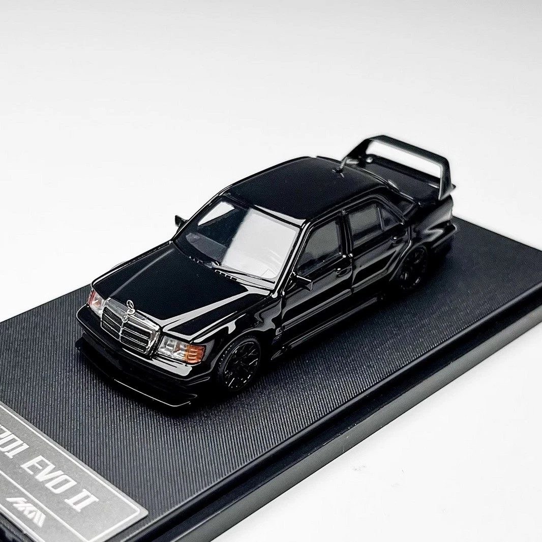 HKM Mercedes-Benz 190E W201 EVO II Restomod 1:64 Diecast - Gloss Black - DTM Legend