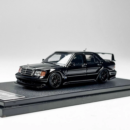 HKM Mercedes-Benz 190E W201 EVO II Restomod 1:64 Diecast - Gloss Black - DTM Legend