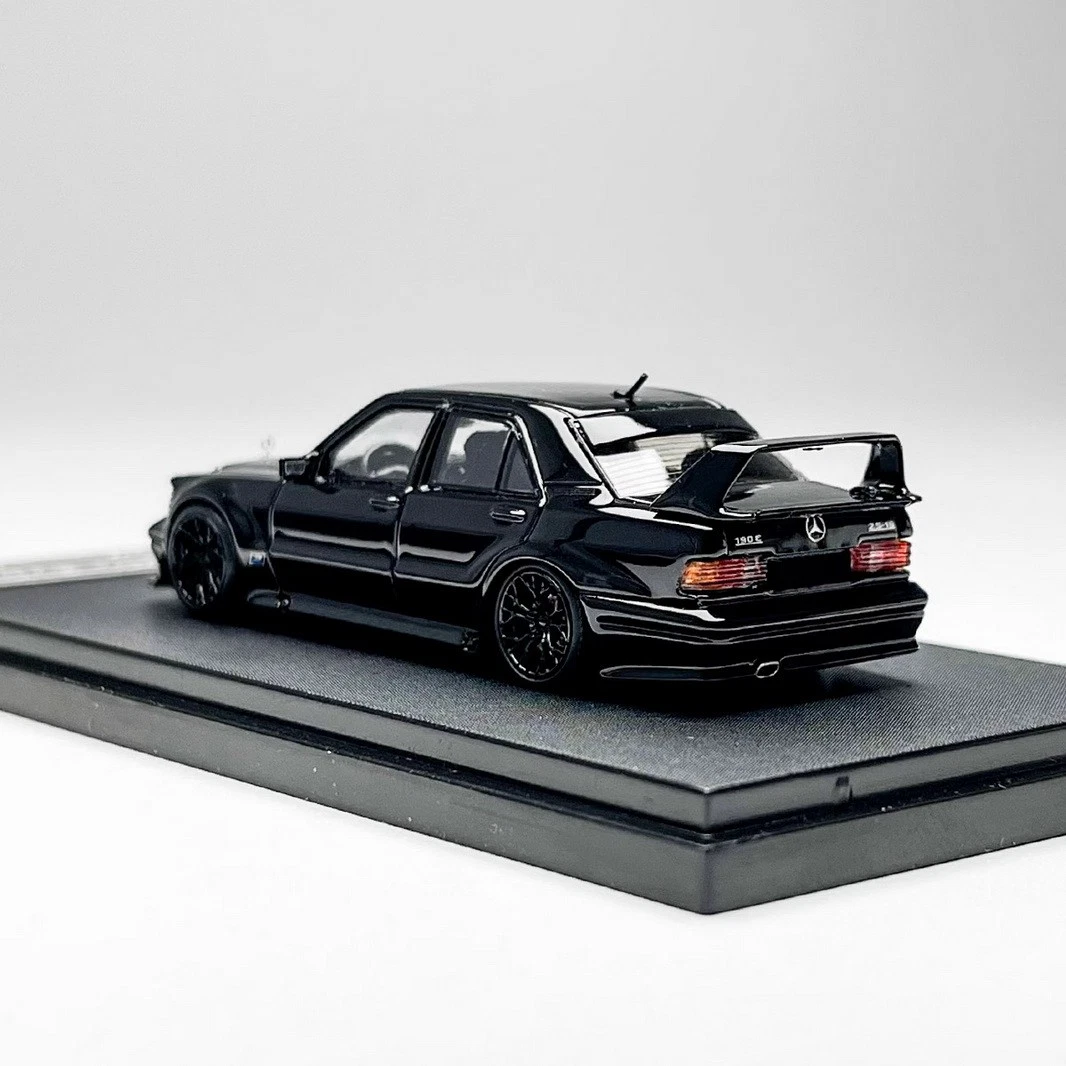 HKM Mercedes-Benz 190E W201 EVO II Restomod 1:64 Diecast - Gloss Black - DTM Legend