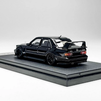 HKM Mercedes-Benz 190E W201 EVO II Restomod 1:64 Diecast - Gloss Black - DTM Legend