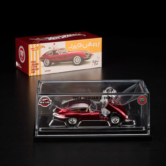 Hot Wheels RLC Exclusive 1964 Jaguar E-Type 1:64 Diecast - Spectraflame Oxblood