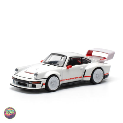 PopRace - Porsche 934.5 Singer Special in White with Red Stripes – 1:64 PopRace Diecast Model