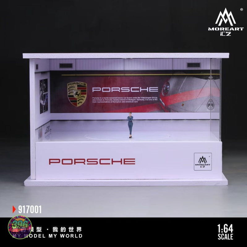 MoreArt – Porsche Turntable Showroom Display with Figure – 1:64 MoreArt Diecast Model