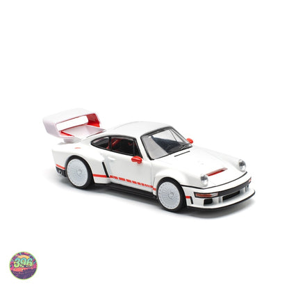 PopRace - Porsche 934.5 Singer Special in White with Red Stripes – 1:64 PopRace Diecast Model