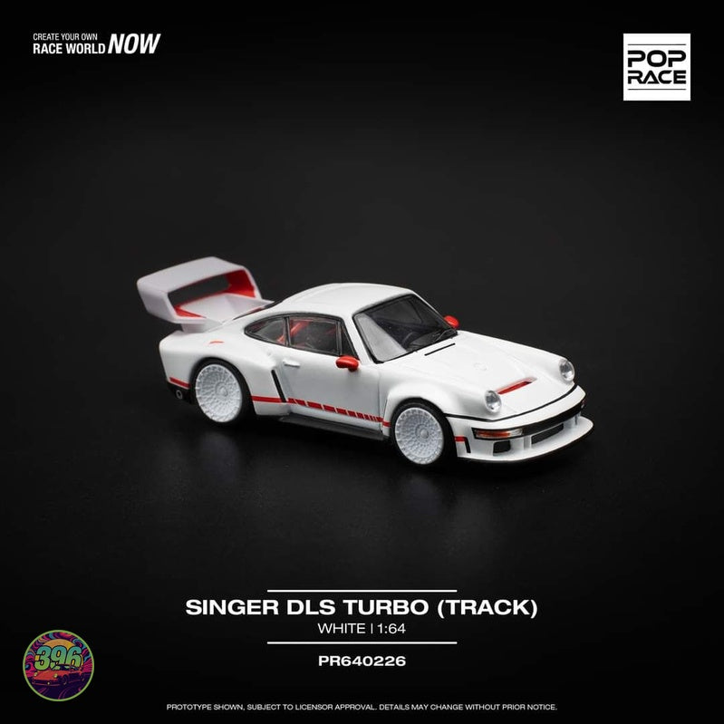 PopRace - Porsche 934.5 Singer Special in White with Red Stripes – 1:64 PopRace Diecast Model