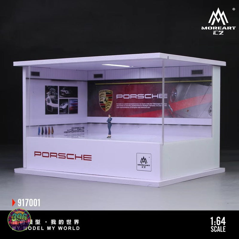 MoreArt – Porsche Turntable Showroom Display with Figure – 1:64 MoreArt Diecast Model