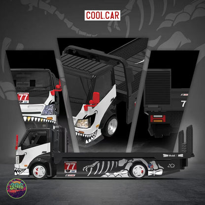 Cool Car - H300 Flatbed Transport Trailer Skeleton Rexy Edition #77 – 1:64 Cool Car Diecast Model