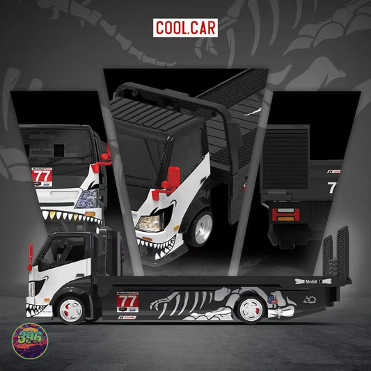 Cool Car - H300 Flatbed Transport Trailer Skeleton Rexy Edition #77 – 1:64 Cool Car Diecast Model