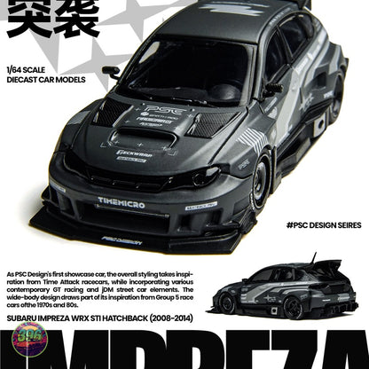 Time Micro x PSC Design - Subaru Impreza WRX STI Hatchback 'Raider' – 1:64 Time Micro Diecast Model