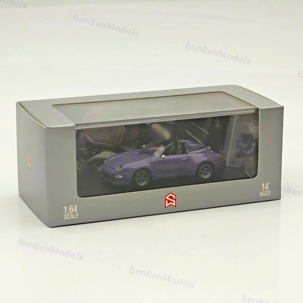 Street Warrior Gunther Werks Porsche 993 Speedster 1:64 Diecast - Viola Purple - Remastered Icon