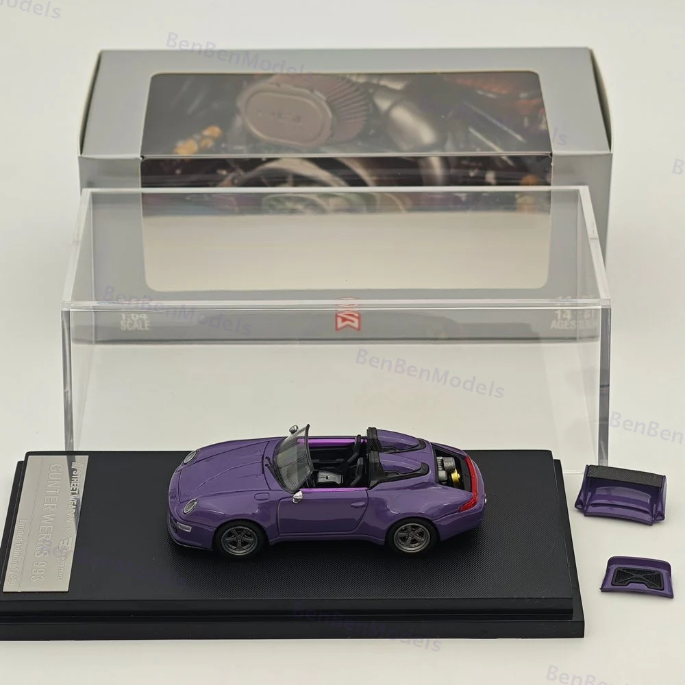 Street Warrior Gunther Werks Porsche 993 Speedster 1:64 Diecast - Viola Purple - Remastered Icon