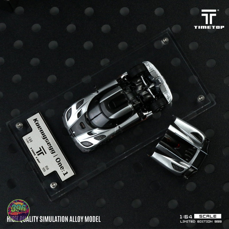 TimeTop - Koenigsegg One:1 Silver Limited Edition 999 – 1:64 TimeTop Diecast Model