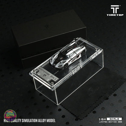 TimeTop - Koenigsegg One:1 Silver Limited Edition 999 – 1:64 TimeTop Diecast Model