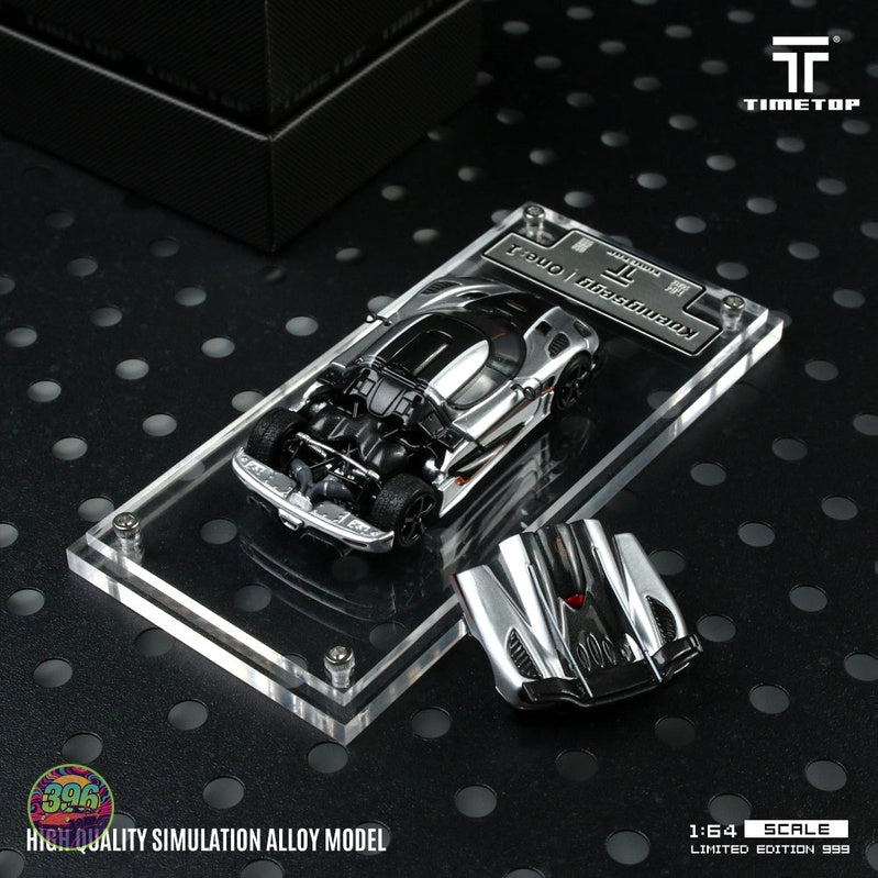 TimeTop - Koenigsegg One:1 Silver Limited Edition 999 – 1:64 TimeTop Diecast Model