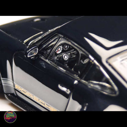 Zincit - Singer Porsche 911 in Black with Gold Wheels – 1:64 Zincit Diecast Model