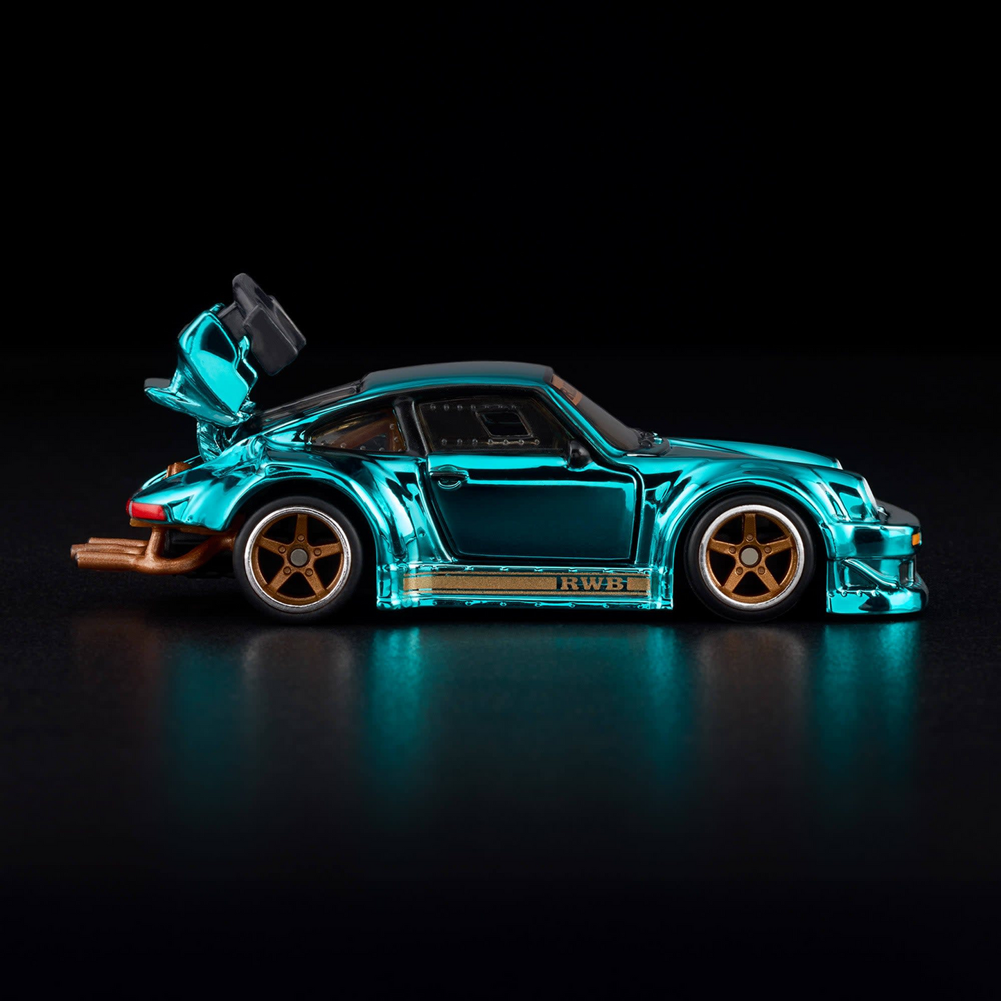 Porsche 930 RWB in Spectraflame Teal – Hot Wheels Mattel Creations Diecast Model 1:64