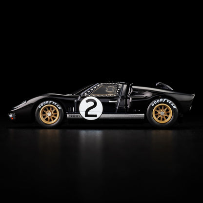 Hot Wheels RLC Exclusive Ford GT40 MkII 1:64 Diecast - Black #2 Le Mans Winner