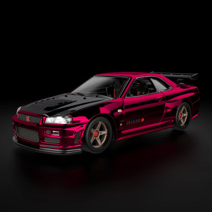 Hot Wheels RLC Exclusive Nissan Skyline GT-R (BNR34) 1:64 Diecast - Chameleon Oxblood