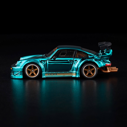 Porsche 930 RWB in Spectraflame Teal – Hot Wheels Mattel Creations Diecast Model 1:64