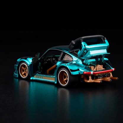 Porsche 930 RWB in Spectraflame Teal – Hot Wheels Mattel Creations Diecast Model 1:64