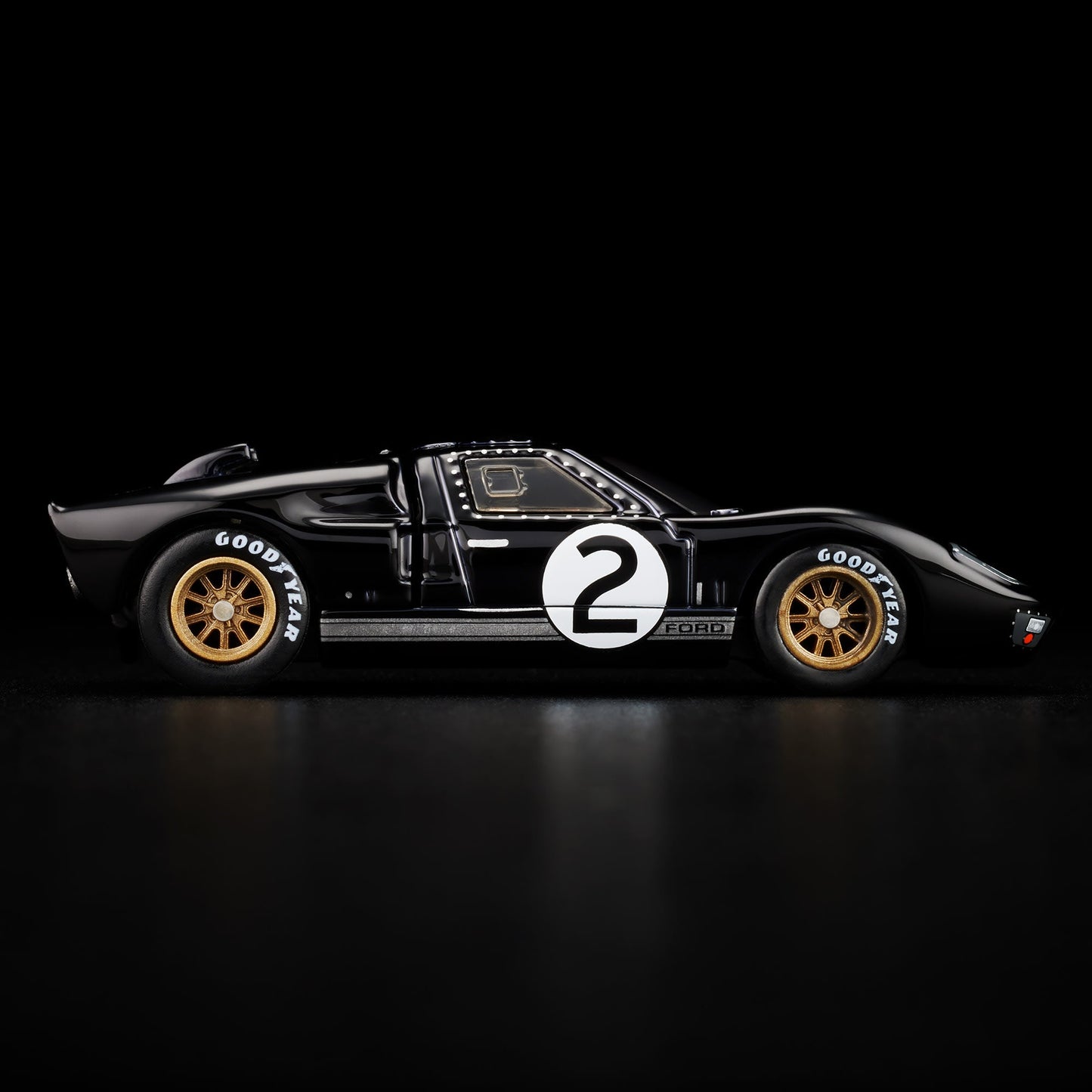 Hot Wheels RLC Exclusive Ford GT40 MkII 1:64 Diecast - Black #2 Le Mans Winner