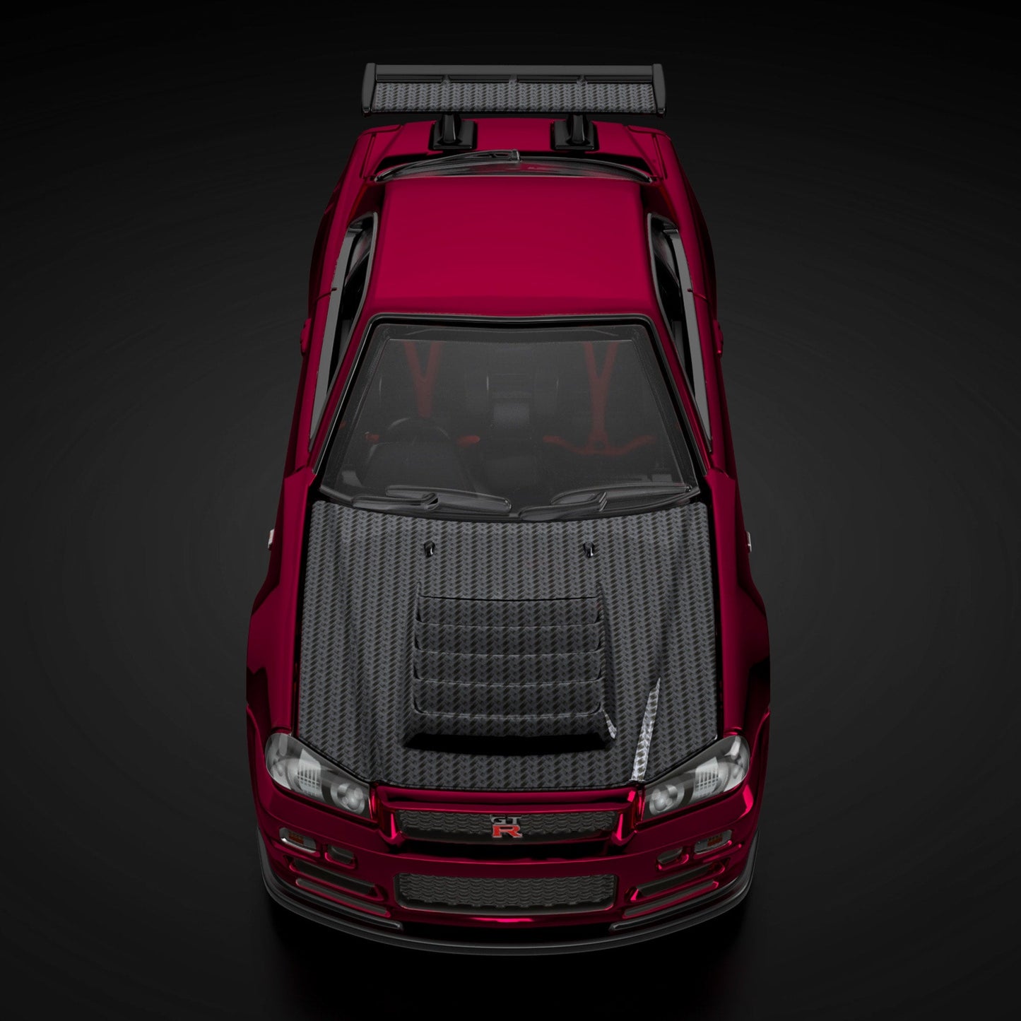 Hot Wheels RLC Exclusive Nissan Skyline GT-R (BNR34) 1:64 Diecast - Chameleon Oxblood