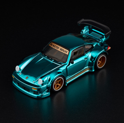 Porsche 930 RWB in Spectraflame Teal – Hot Wheels Mattel Creations Diecast Model 1:64