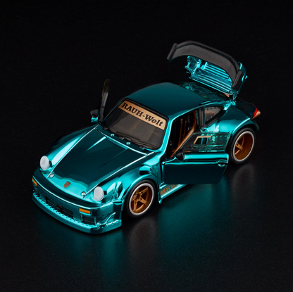 Porsche 930 RWB in Spectraflame Teal – Hot Wheels Mattel Creations Diecast Model 1:64