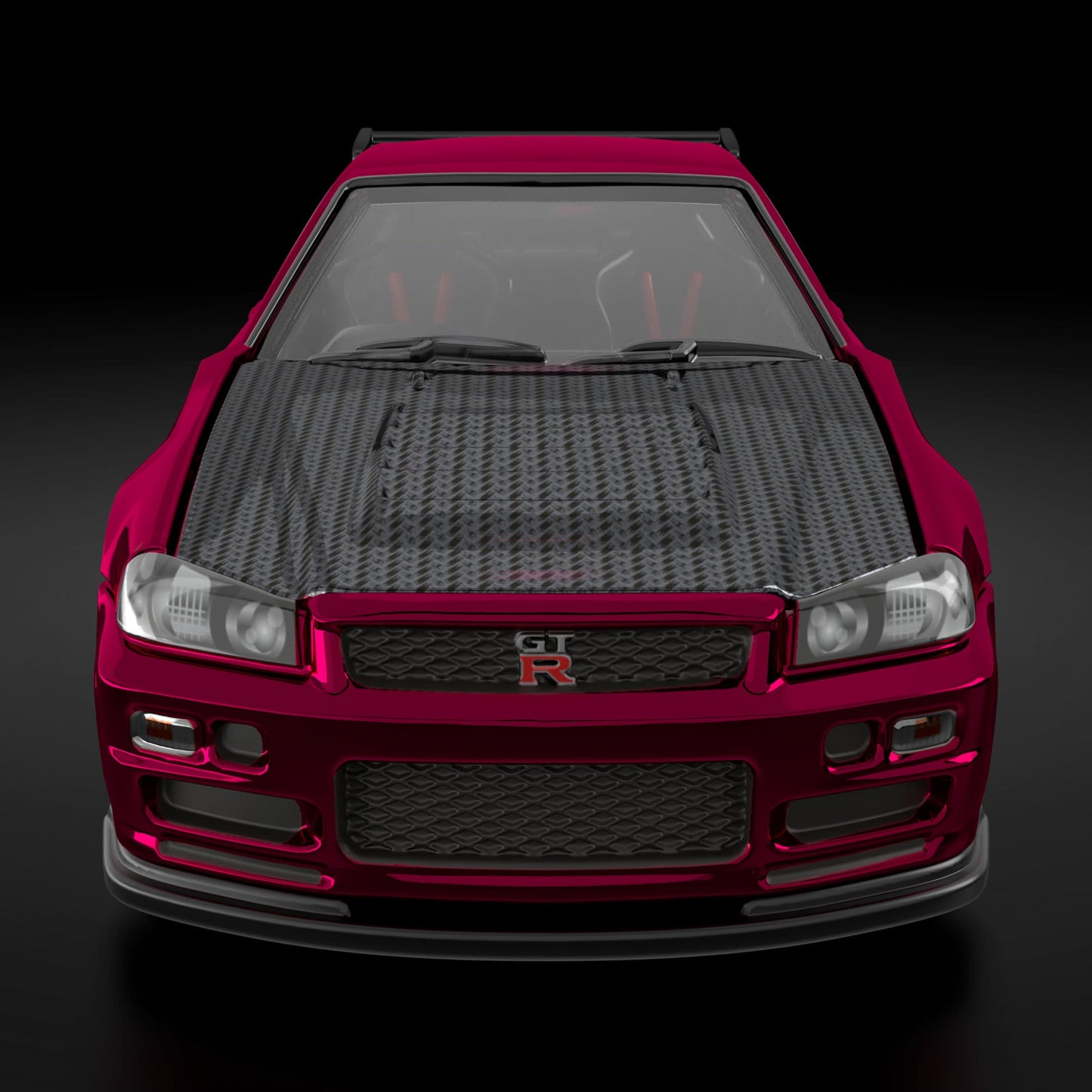 Hot Wheels RLC Exclusive Nissan Skyline GT-R (BNR34) 1:64 Diecast - Chameleon Oxblood