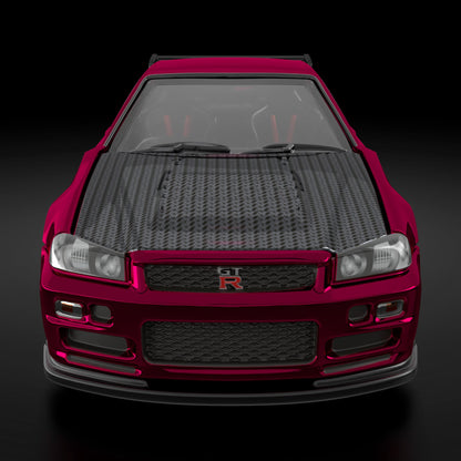 Hot Wheels RLC Exclusive Nissan Skyline GT-R (BNR34) 1:64 Diecast - Chameleon Oxblood