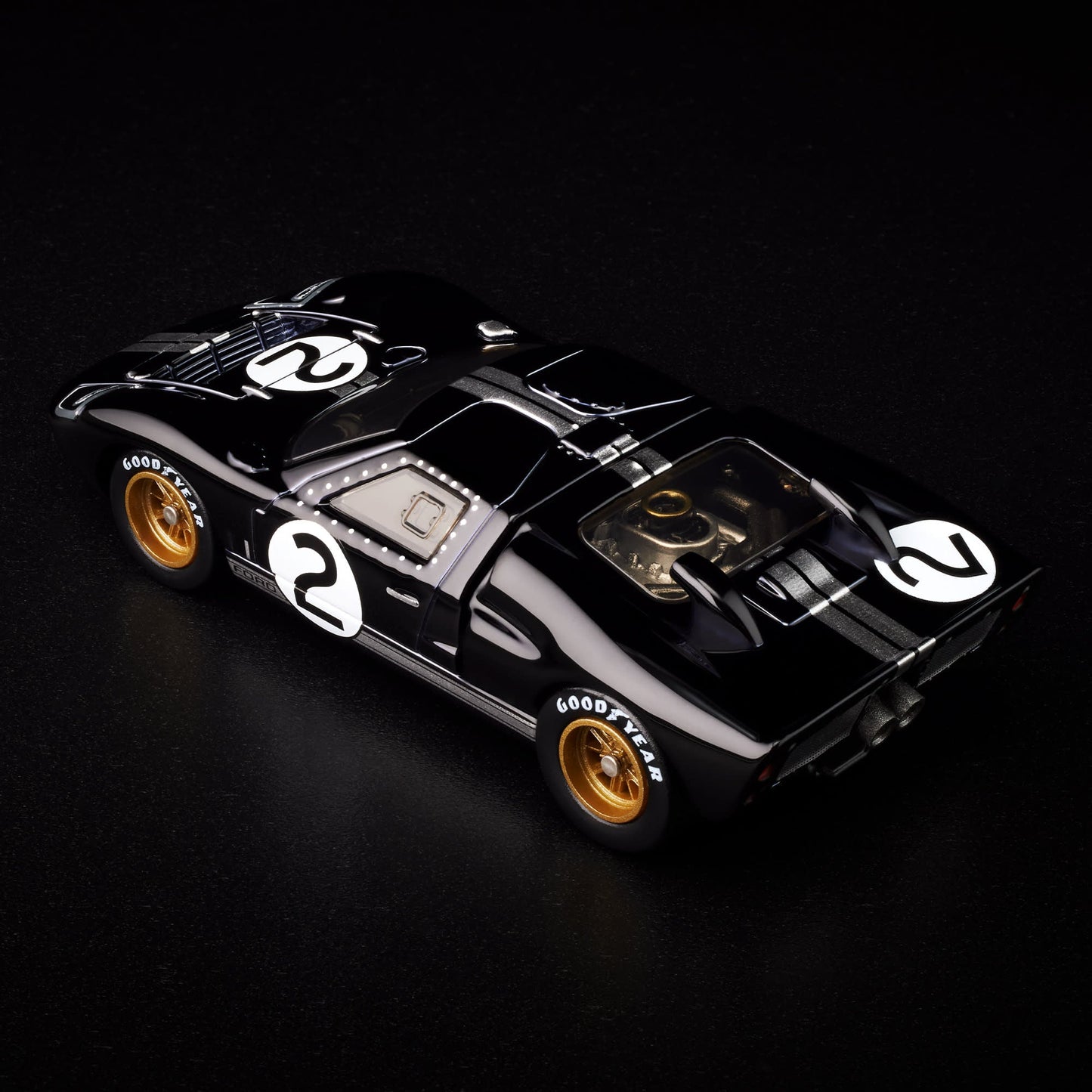 Hot Wheels RLC Exclusive Ford GT40 MkII 1:64 Diecast - Black #2 Le Mans Winner
